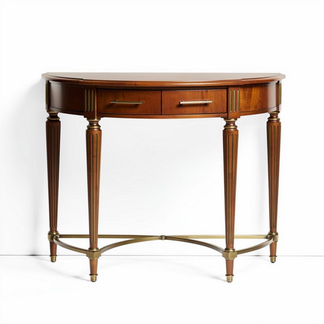 Console Table with Drawer for Hallway or Living Room – Metal and Wood – 120 x 40 x 75cm