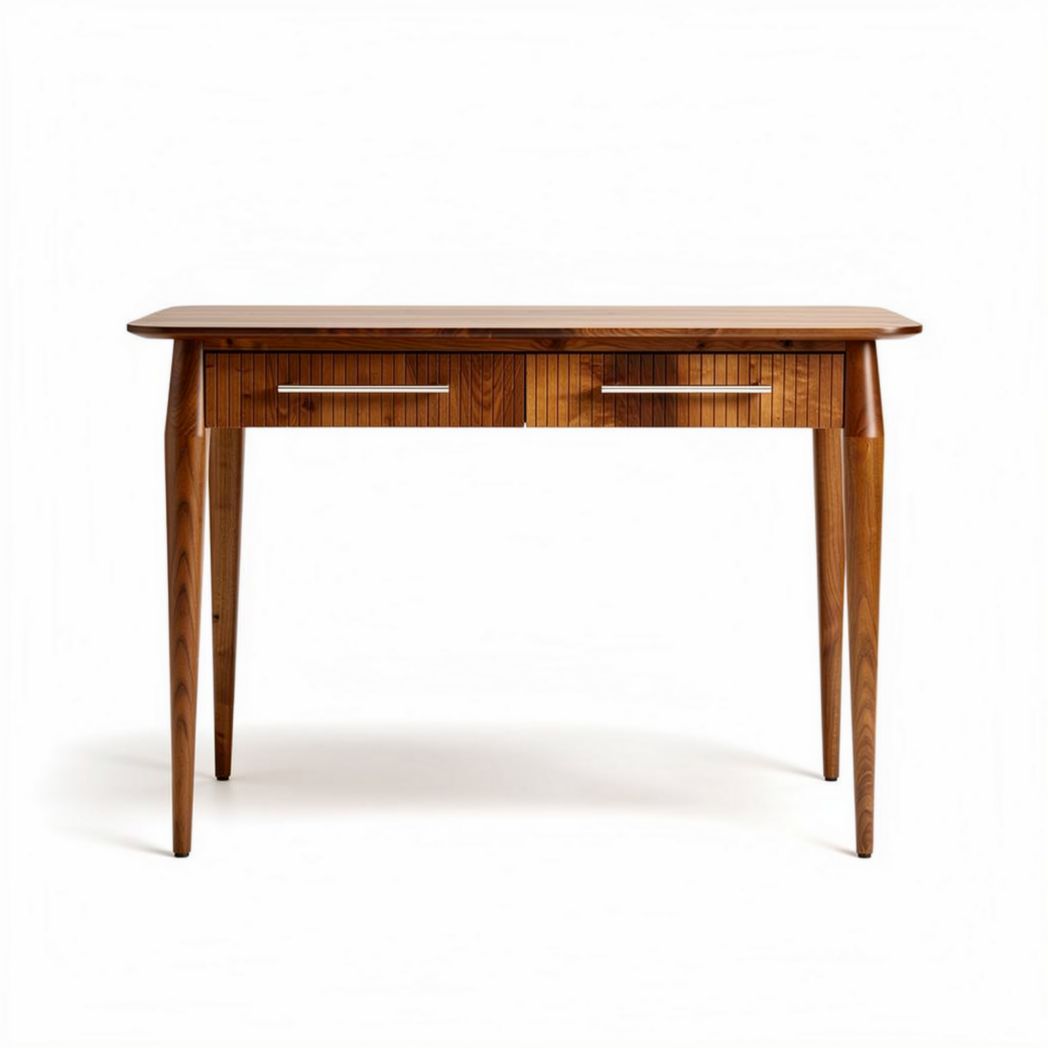 Wooden Writing Desk for Home Office Use with Two Drawers - 120 x 60 x 75cm