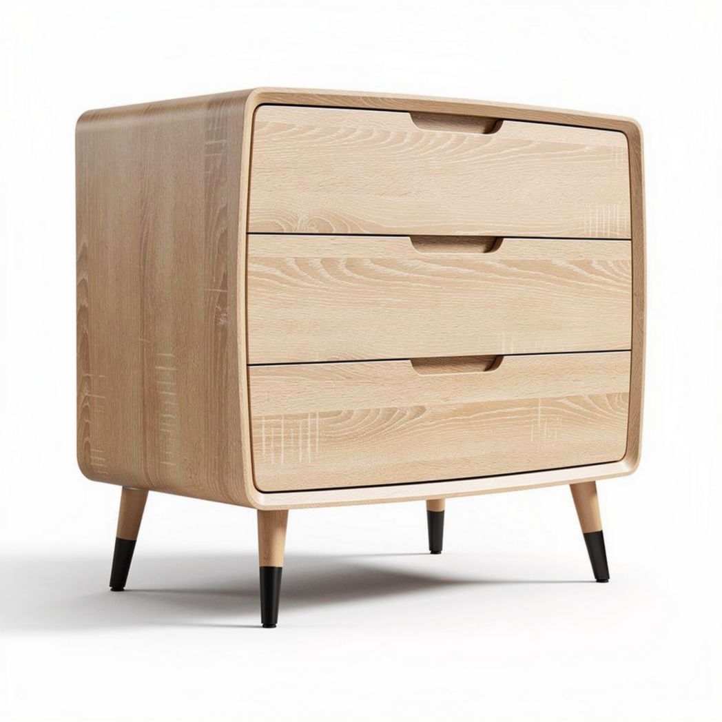 Wooden Chest of Drawers for Bedroom Organization, Made of Solid Wood, 80 x 40 x 75cm