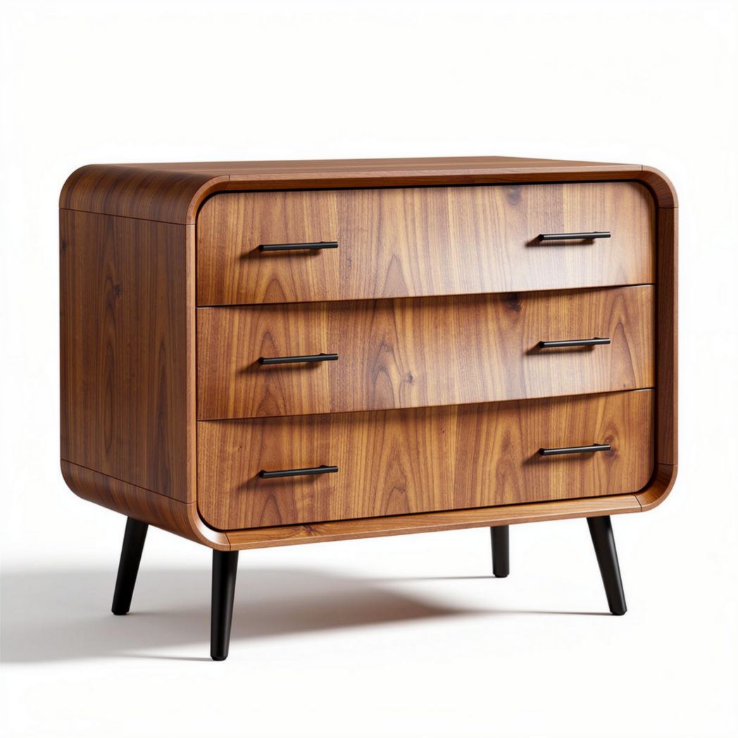 Wooden Chest of Drawers for Bedroom Storage - 80 x 40 x 70cm