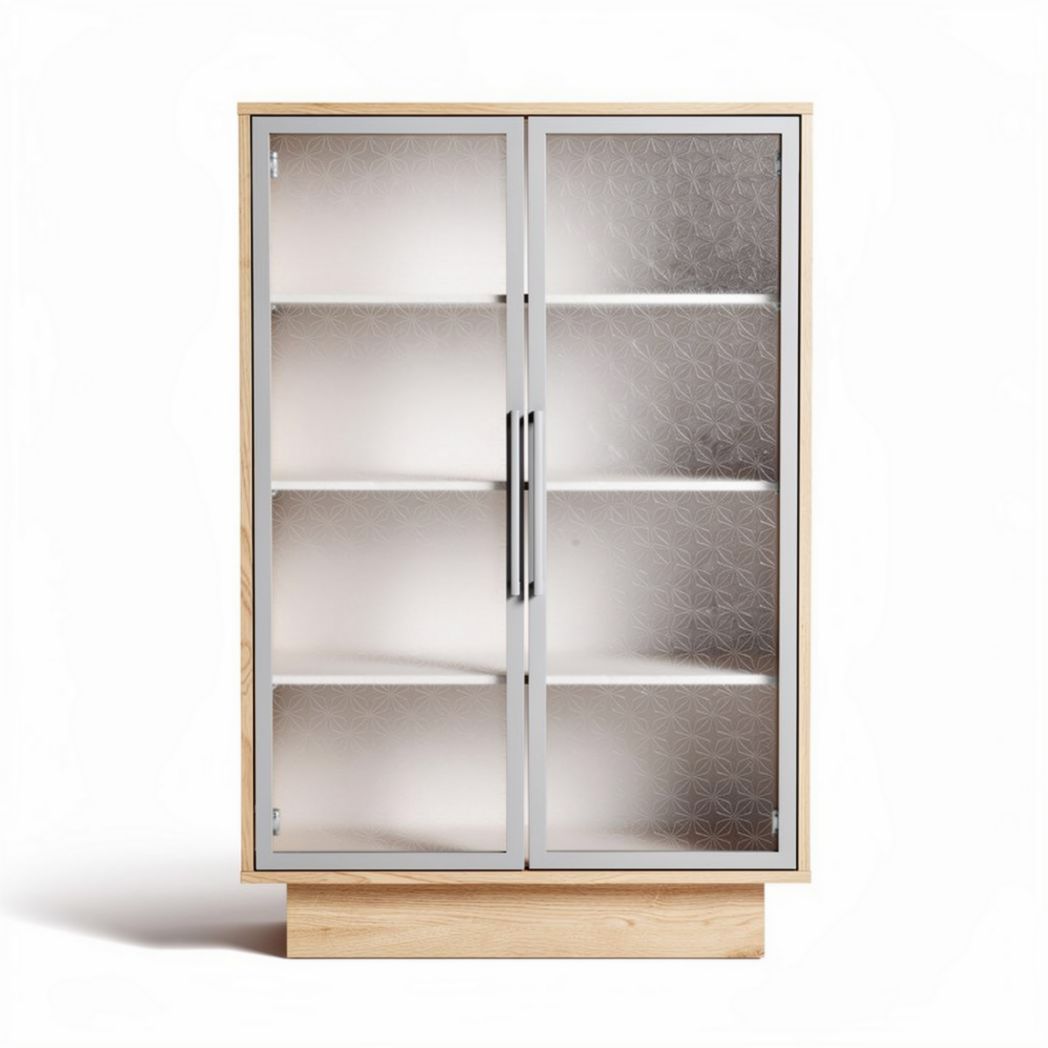 Glass Front Display Cabinet for Home or Office – Glass and Wood – 80 x 40 x 180cm