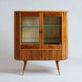 Glass Front Display Cabinet for Living Room or Office Use, Wooden Frame, 90 x 40 x 100cm