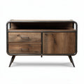 Wooden Console Table with Storage Drawers – Living Room Use – MDF and Metal – 120 x 40 x 75cm